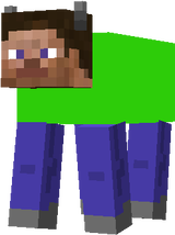 Green steve cow