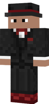 red and black suit