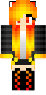 Edited Ender Girl Dragon Fire Orange Hair