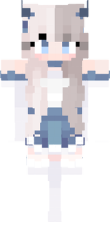 White And Blue Devil Girl Multi-Coloured Hair may