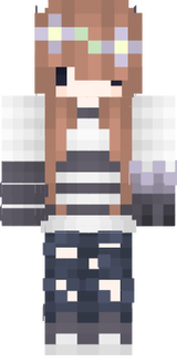 cute girl wolf casual kawaii chibi brown hair