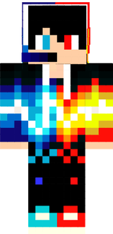 skin cool red and blue boy