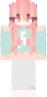 Cute Anime Girl 5 Number Shirt Cute Toy For Kids Purple Hair Bows Pink Eye Blue Pants Cute Girl For Boys To Date Minecraft Gamer Girls Skin