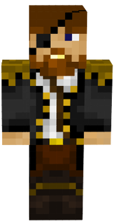 Pirate captain without hat