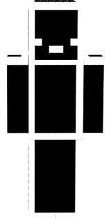 black with white outline