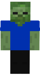 zombie t shirt bleu 