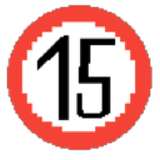 Znak 15 km/h