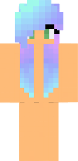 Girl Purple,Blue and Pink Haired Long Hair Base
